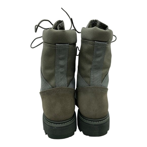 Military Combat Boots 5.5 N Sage Leather & Man-Made Materials Vibram Sole USA - Picture 4 of 12